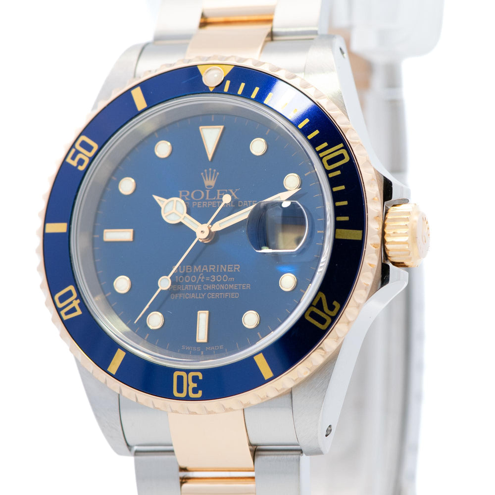 Rolex Submariner Bluesy SS/YG 16613 Papers