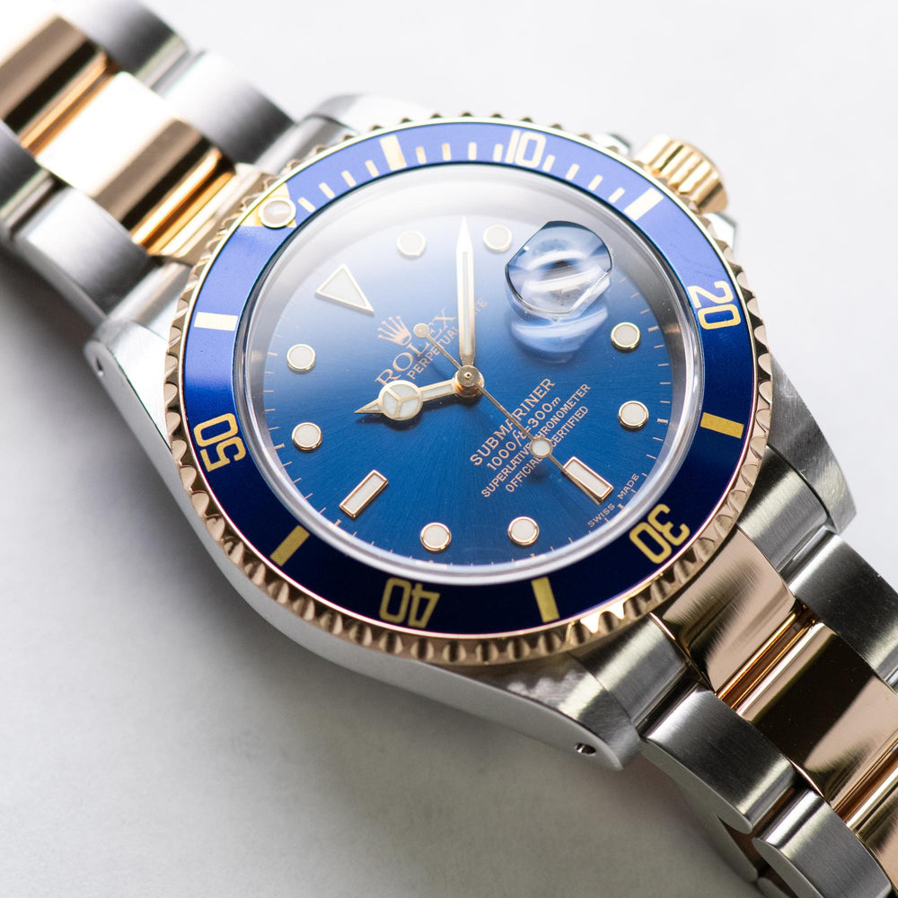 Rolex Submariner Bluesy SS/YG 16613 Papers