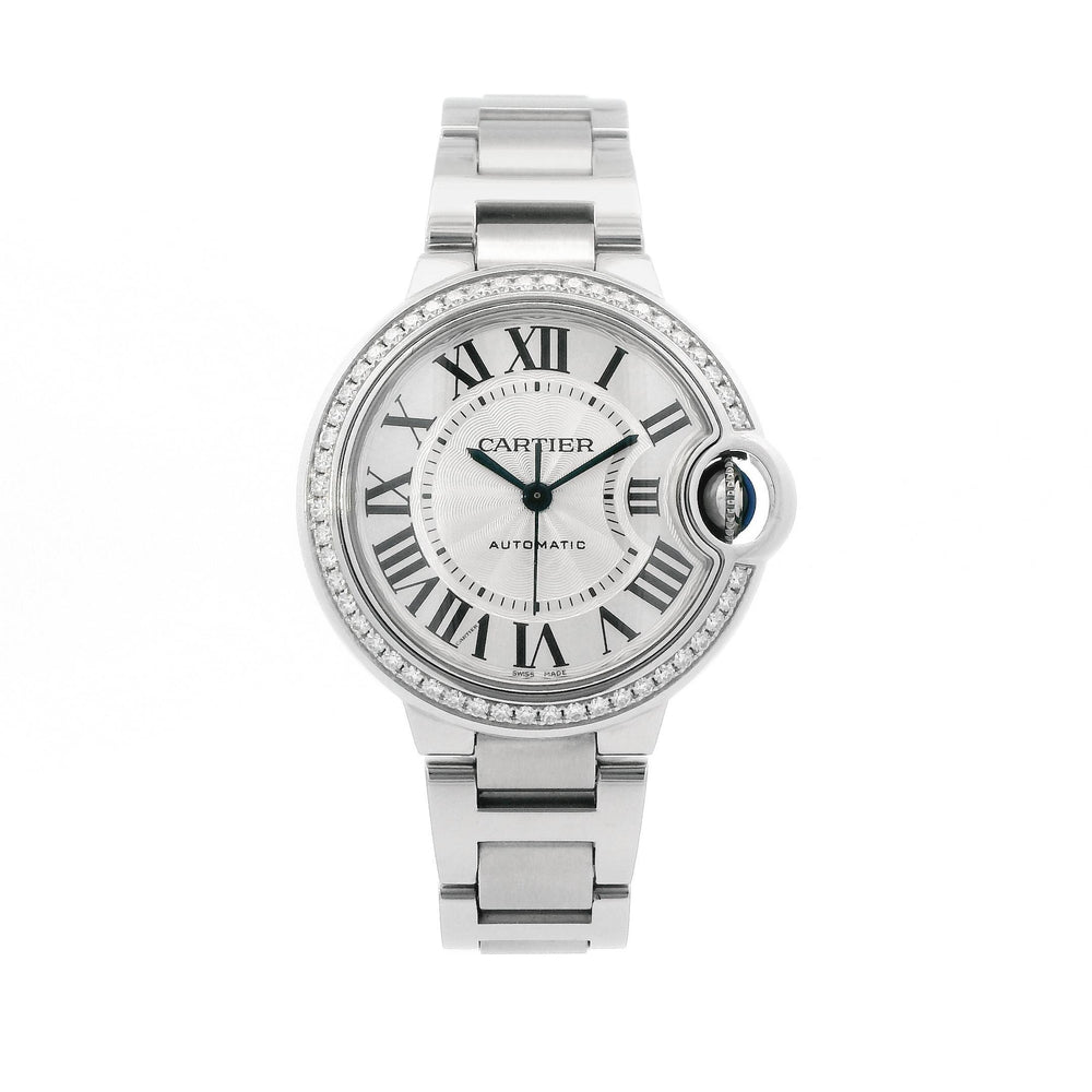 Cartier Ballon Bleu SS 33mm Diamond Bezel W4BB0023 card