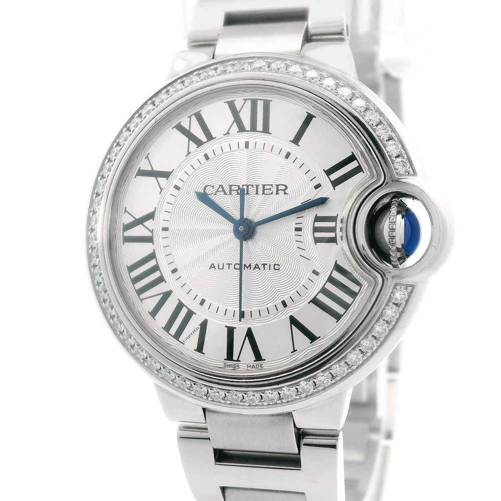 Cartier Ballon Bleu SS 33mm Diamond Bezel W4BB0023 card