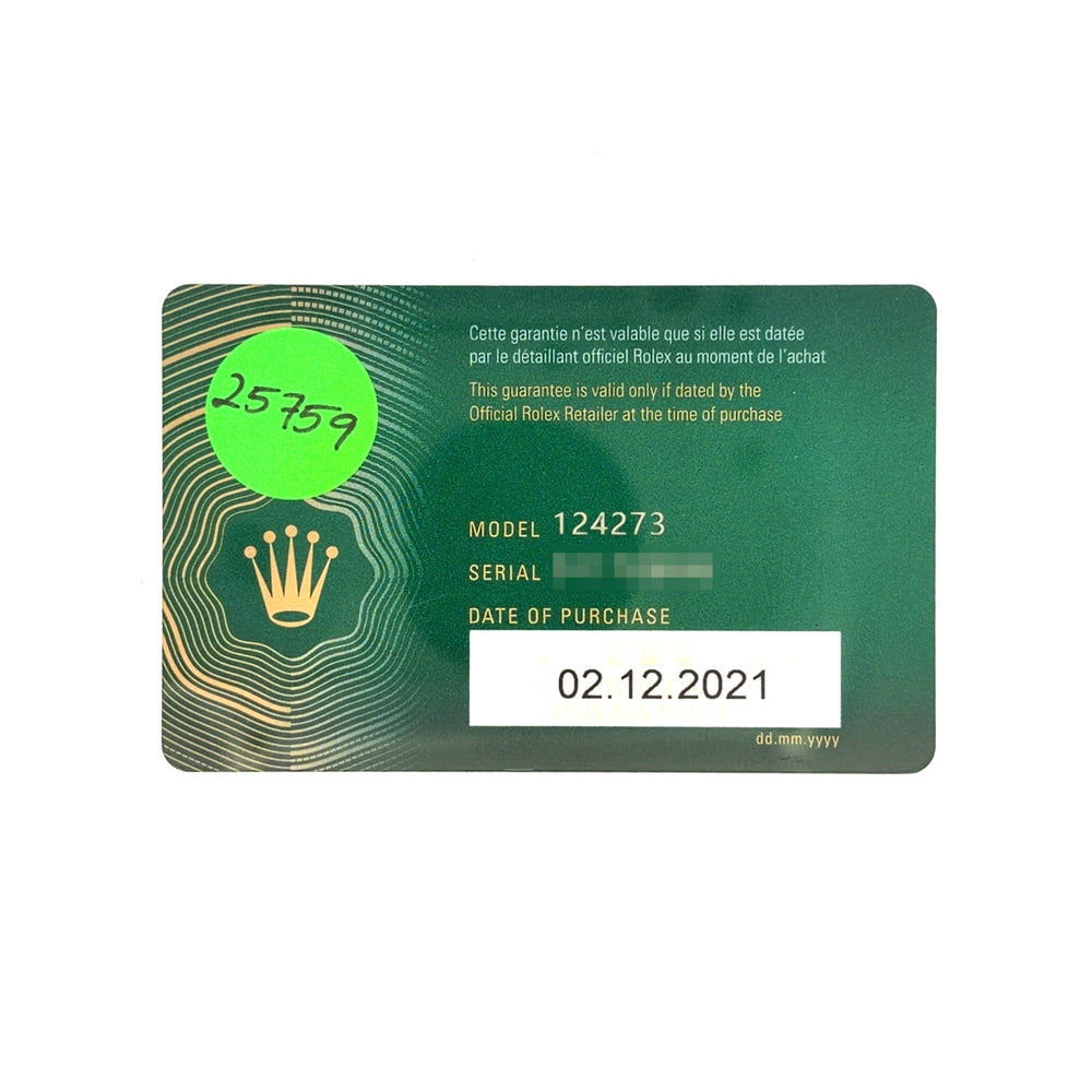 Rolex Explorer SS/YG 124273 card