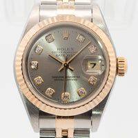 Rolex Datejust 26mm SS/YG Diamond dial 69173