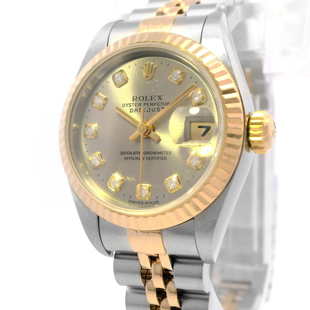 Rolex Datejust 26mm SS/YG Diamond dial 69173
