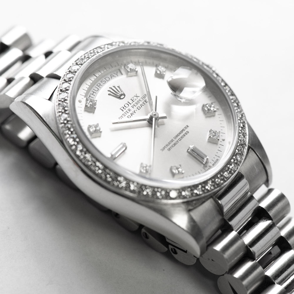 Rolex Day-Date Platinum Diamond Bezel & Dial 18346