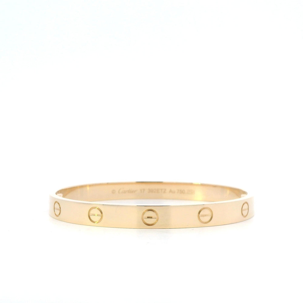 Cartier Love Bracelet 18ky Sz 17