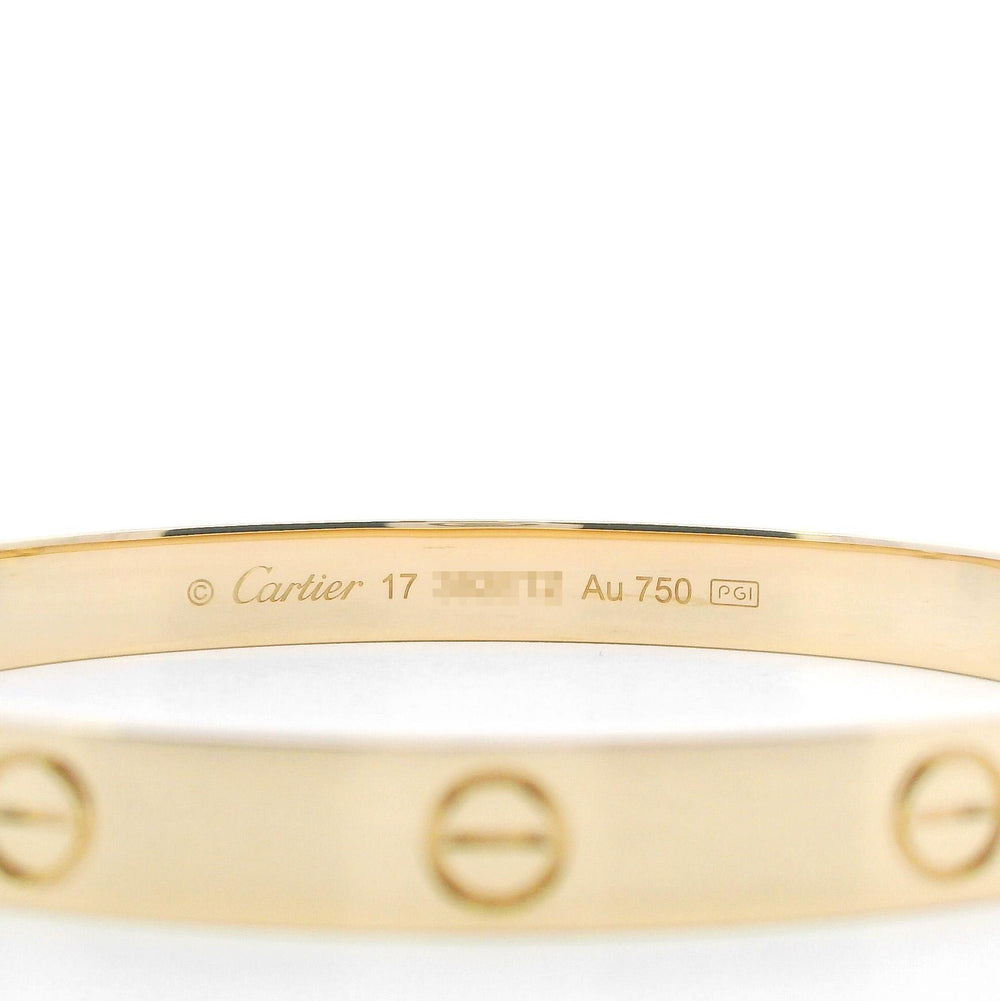 Cartier Love Bracelet 18ky Sz 17