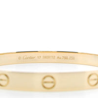 Cartier Love Bracelet 18ky Sz 17