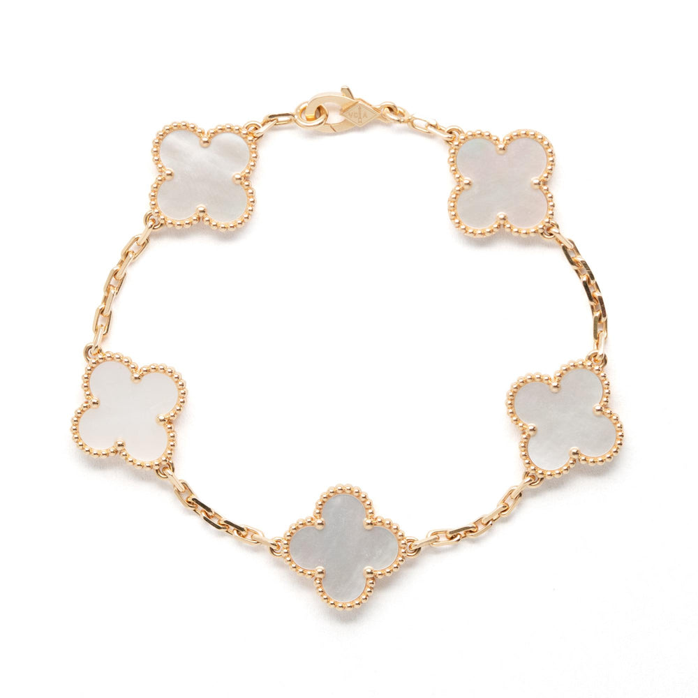 Van Cleef & Arpels MOP 18ky Alhambra Bracelet