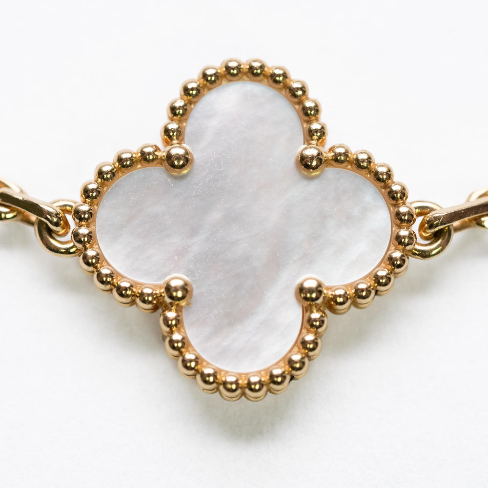 Van Cleef & Arpels MOP 18ky Alhambra Bracelet