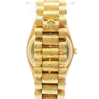 Rolex Day Date 18ky Crosshatch Finish 18038