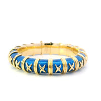 Tiffany & Co. Bracelet 18ky Blue Enamel