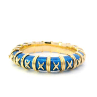 Tiffany & Co. Bracelet 18ky Blue Enamel