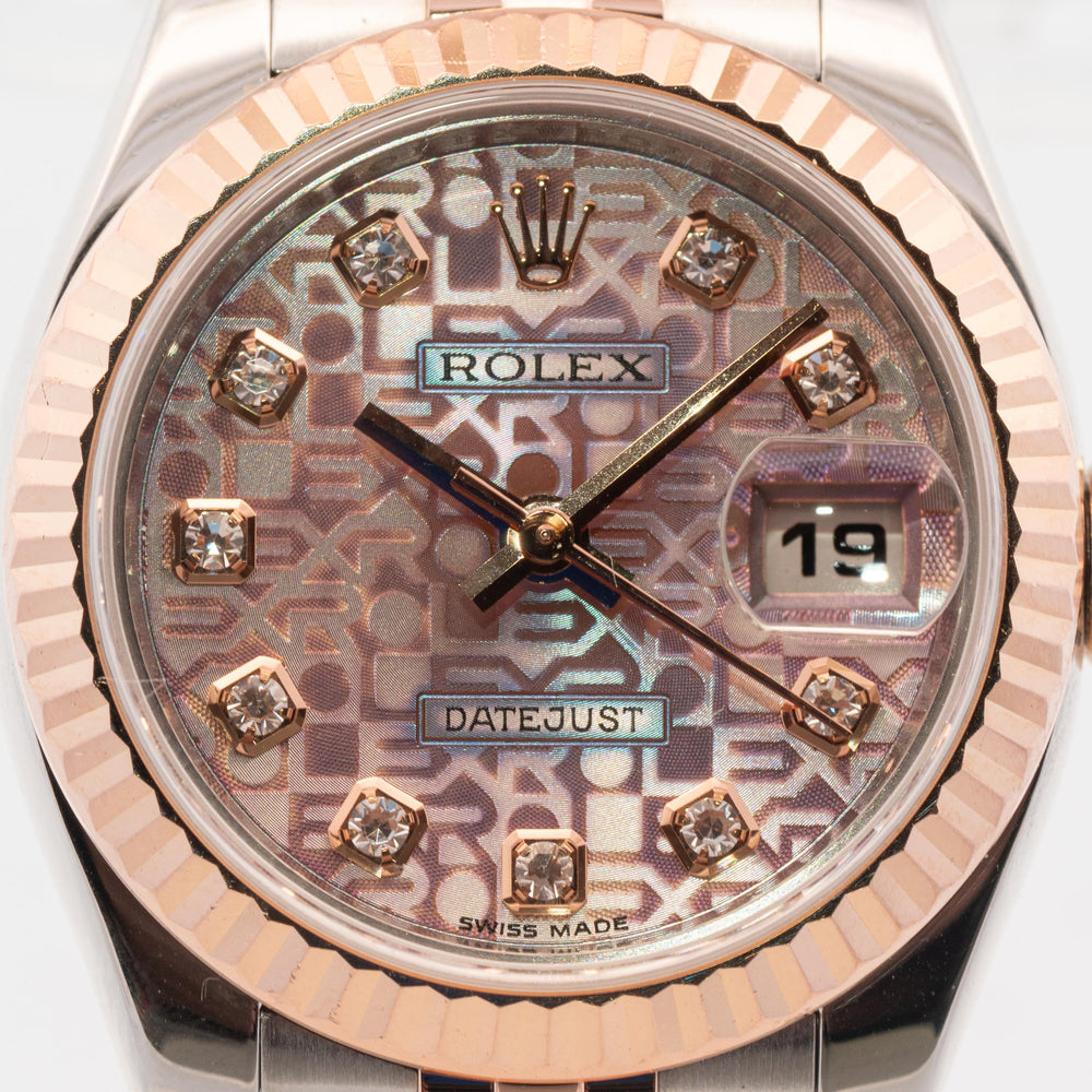 Rolex Datejust 26mm SS/RG 179171 Pink Anniversary Dial