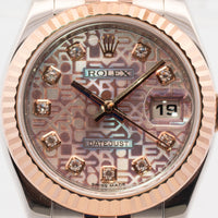 Rolex Datejust 26mm SS/RG 179171 Pink Anniversary Dial
