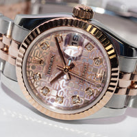 Rolex Datejust 26mm SS/RG 179171 Pink Anniversary Dial