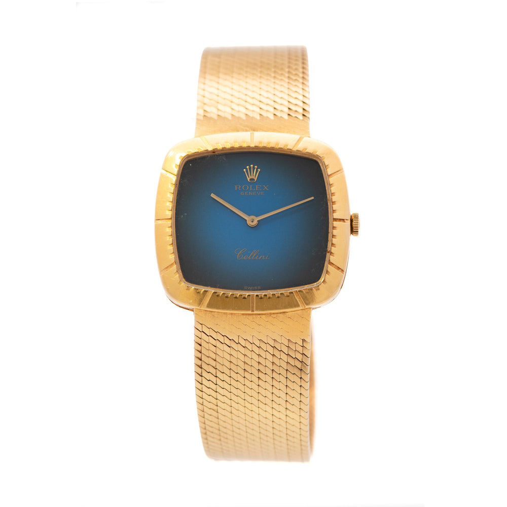 Rolex Cellini 4084 18ky Blue Dial