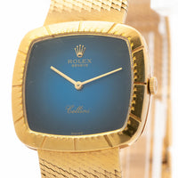Rolex Cellini 4084 18ky Blue Dial
