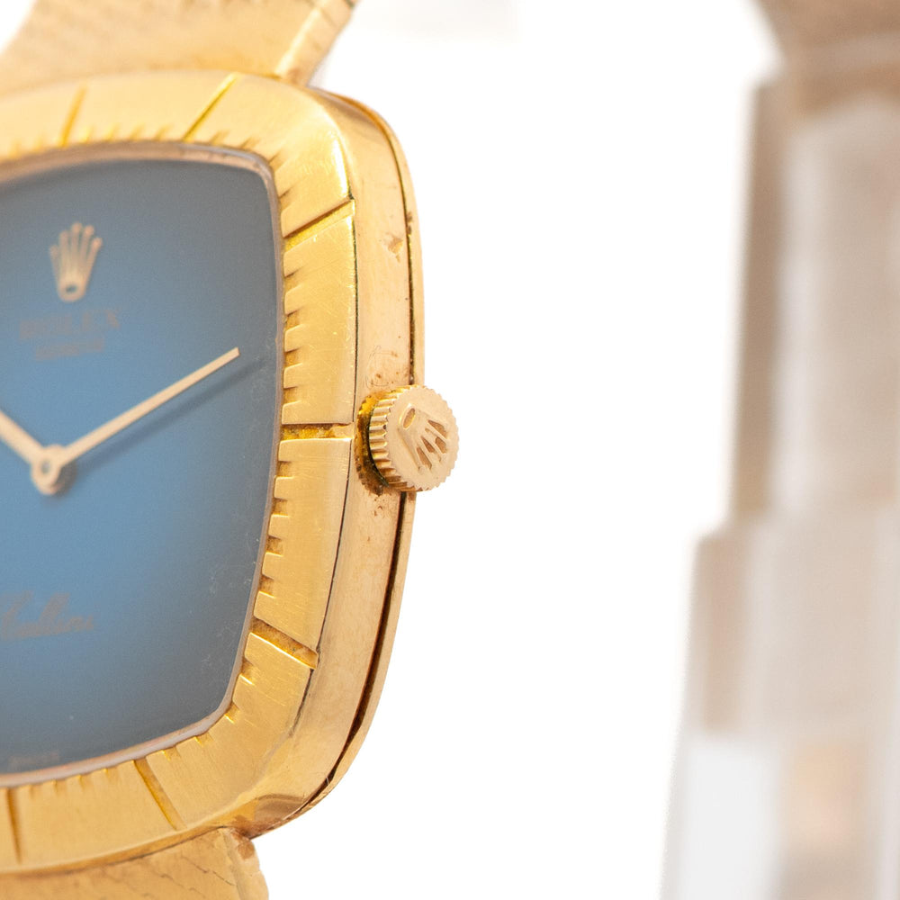 Rolex Cellini 4084 18ky Blue Dial