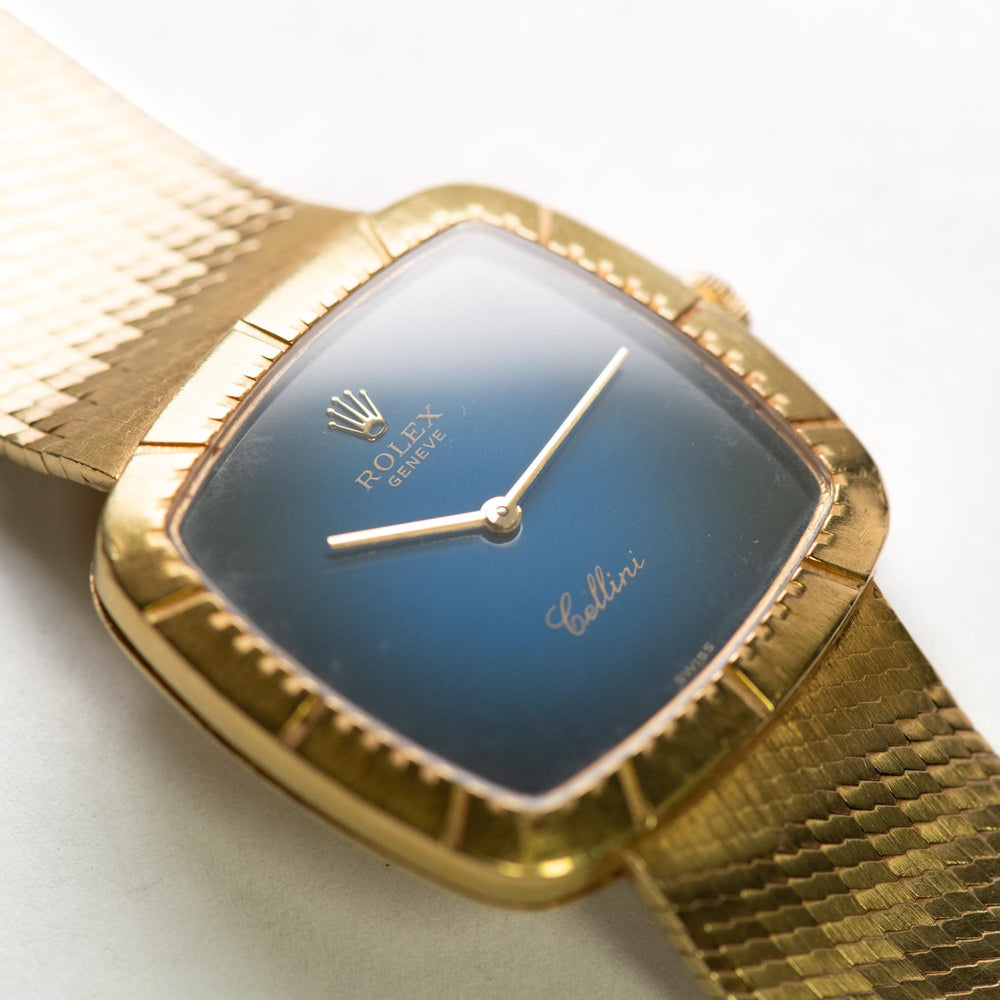Rolex Cellini 4084 18ky Blue Dial