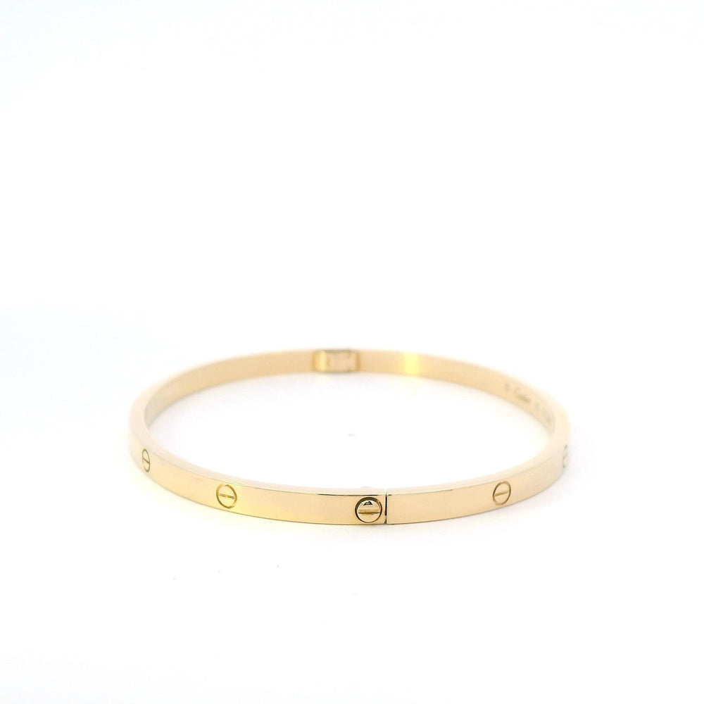 Cartier Thin Love Bracelet Size 19 18k YG