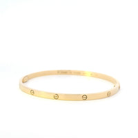 Cartier Thin Love Bracelet Size 19 18k YG
