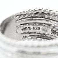 David Yurman Sterling Silver Ring with Diamonds Sz 7