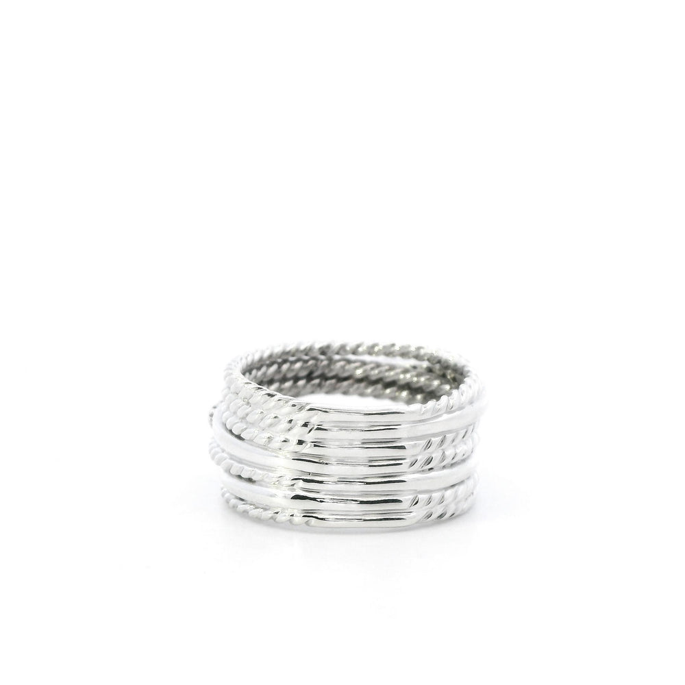 David Yurman Sterling Silver Ring with Diamonds Sz 7