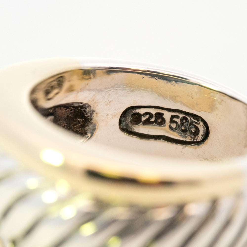 David Yurman Ring 14k Gold/Sterling Silver Sz 6