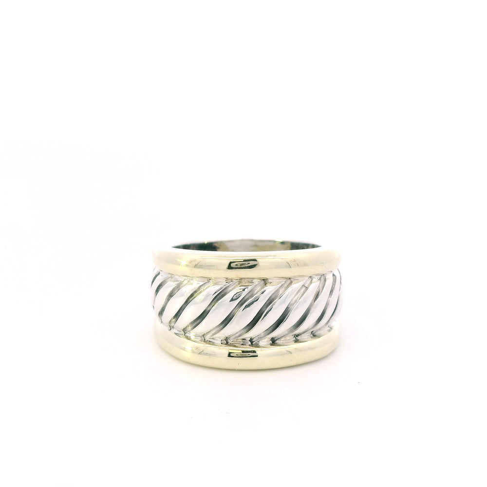 David Yurman Ring 14k Gold/Sterling Silver Sz 6