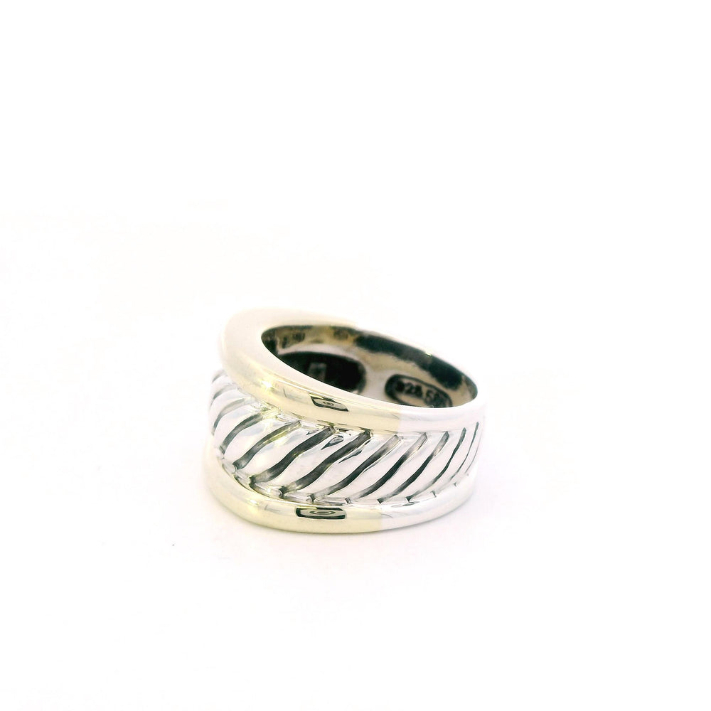 David Yurman Ring 14k Gold/Sterling Silver Sz 6