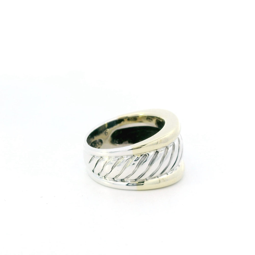 David Yurman Ring 14k Gold/Sterling Silver Sz 6
