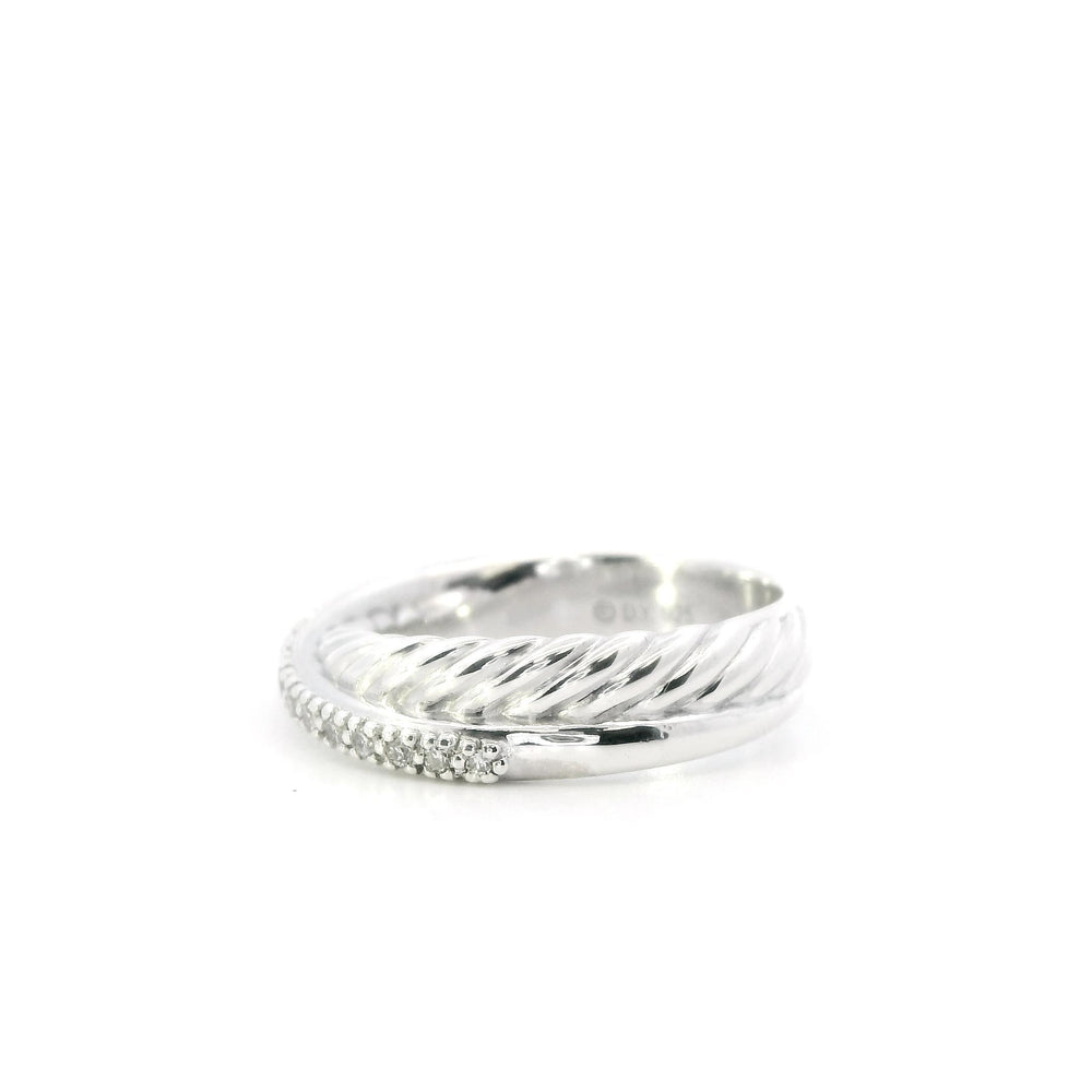 David Yurman Sterling Silver/Diamond Ring Sz 6