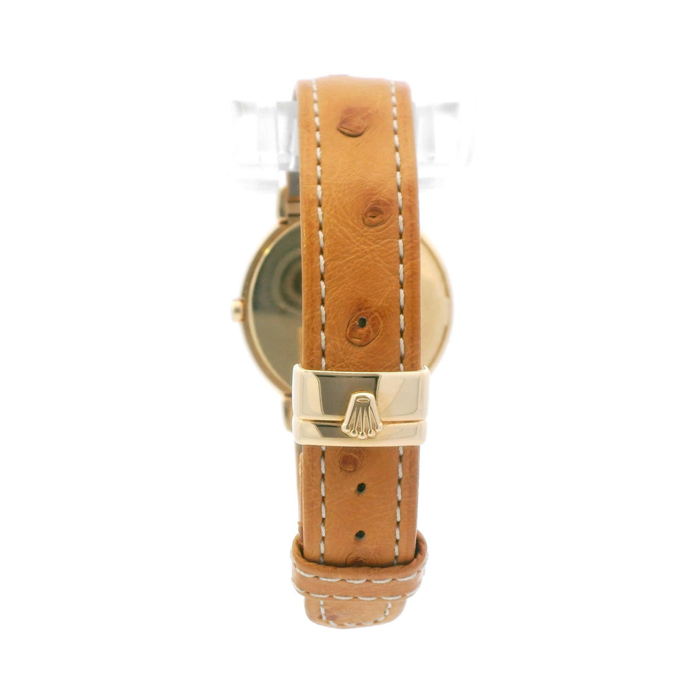 Rolex Cellini 18ky Tan Ostrich Band 6622
