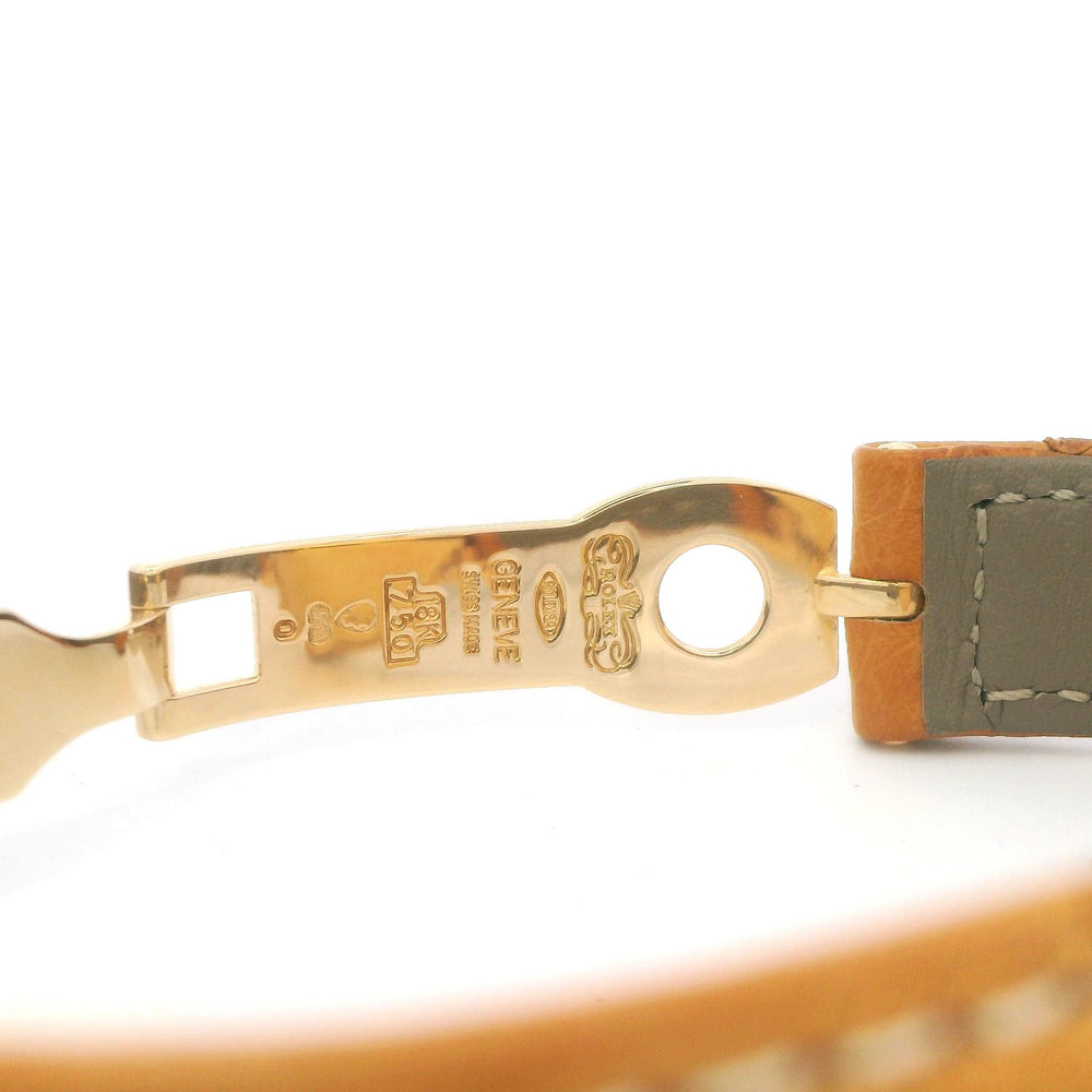 Rolex Cellini 18ky Tan Ostrich Band 6622