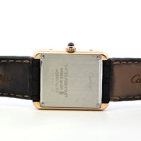 Cartier Tank Louis 3168 18k YG On Leather