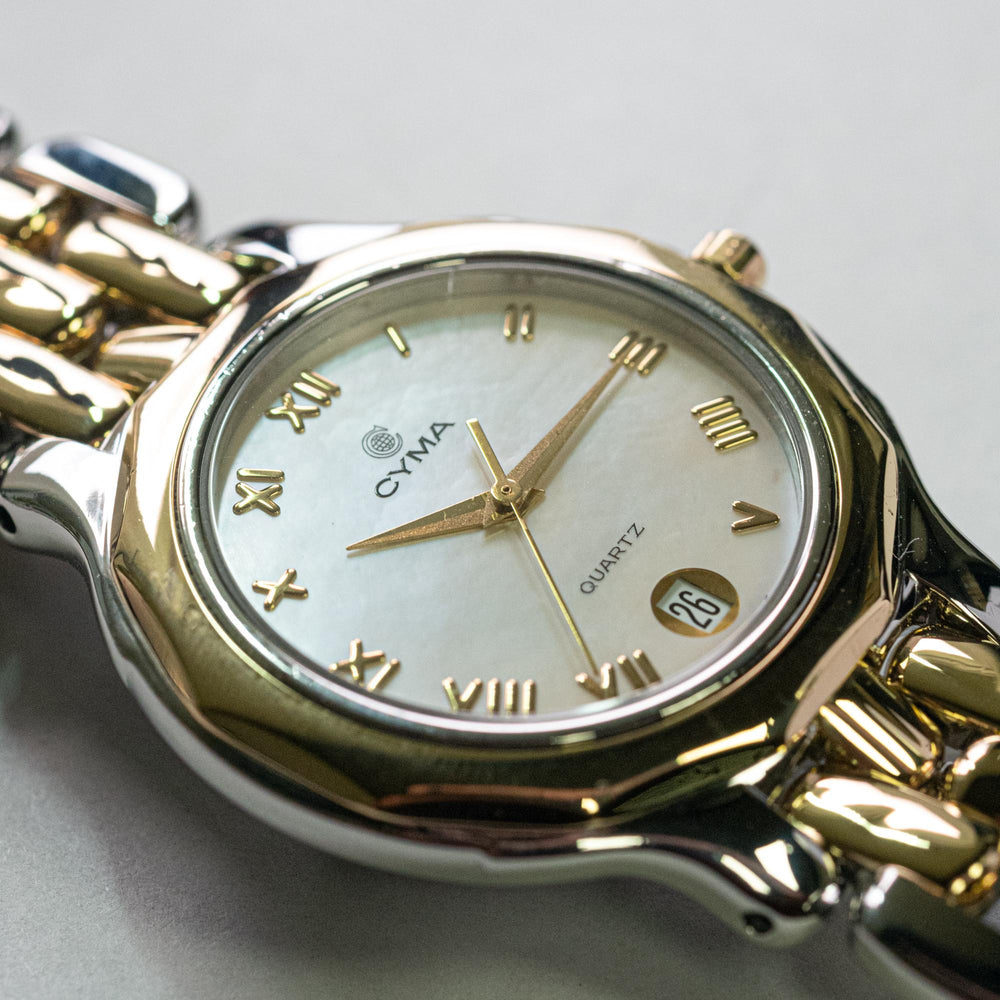 Cyma 34mm SS/18ky MOP Dial Quartz