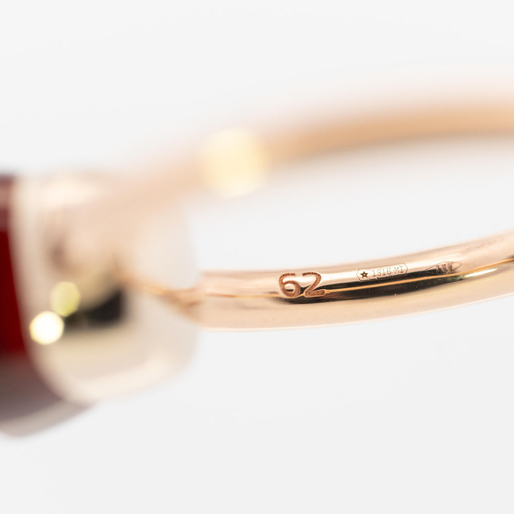 Pomellato Nudo Gele Ring, Signature Cushion-Cut Garnet in RG