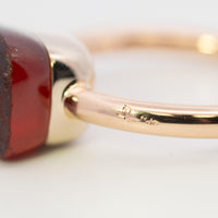 Pomellato Nudo Gele Ring, Signature Cushion-Cut Garnet in RG