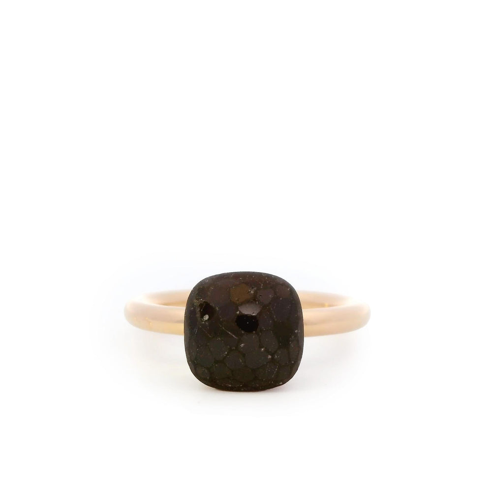 Pomellato Nudo Gele Ring, Signature Cushion-Cut Garnet in RG