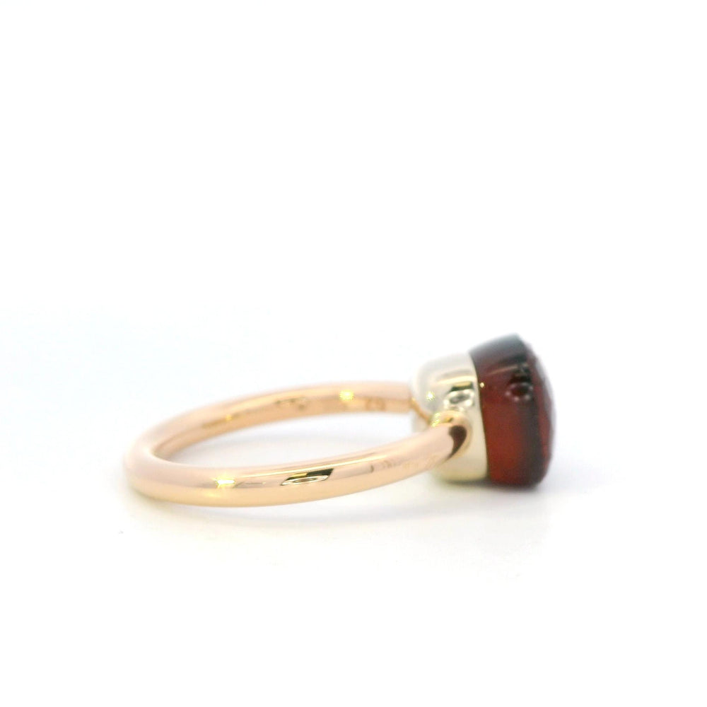 Pomellato Nudo Gele Ring, Signature Cushion-Cut Garnet in RG