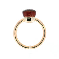 Pomellato Nudo Gele Ring, Signature Cushion-Cut Garnet in RG