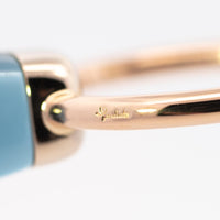 Pomellato Nudo Gele Ring, Signature London Blue Cushion Cut in 18k