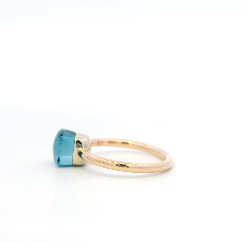 Pomellato Nudo Gele Ring, Signature London Blue Cushion Cut in 18k