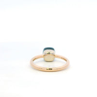 Pomellato Nudo Gele Ring, Signature London Blue Cushion Cut in 18k