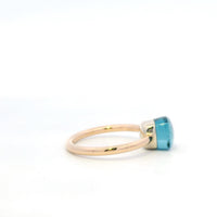Pomellato Nudo Gele Ring, Signature London Blue Cushion Cut in 18k