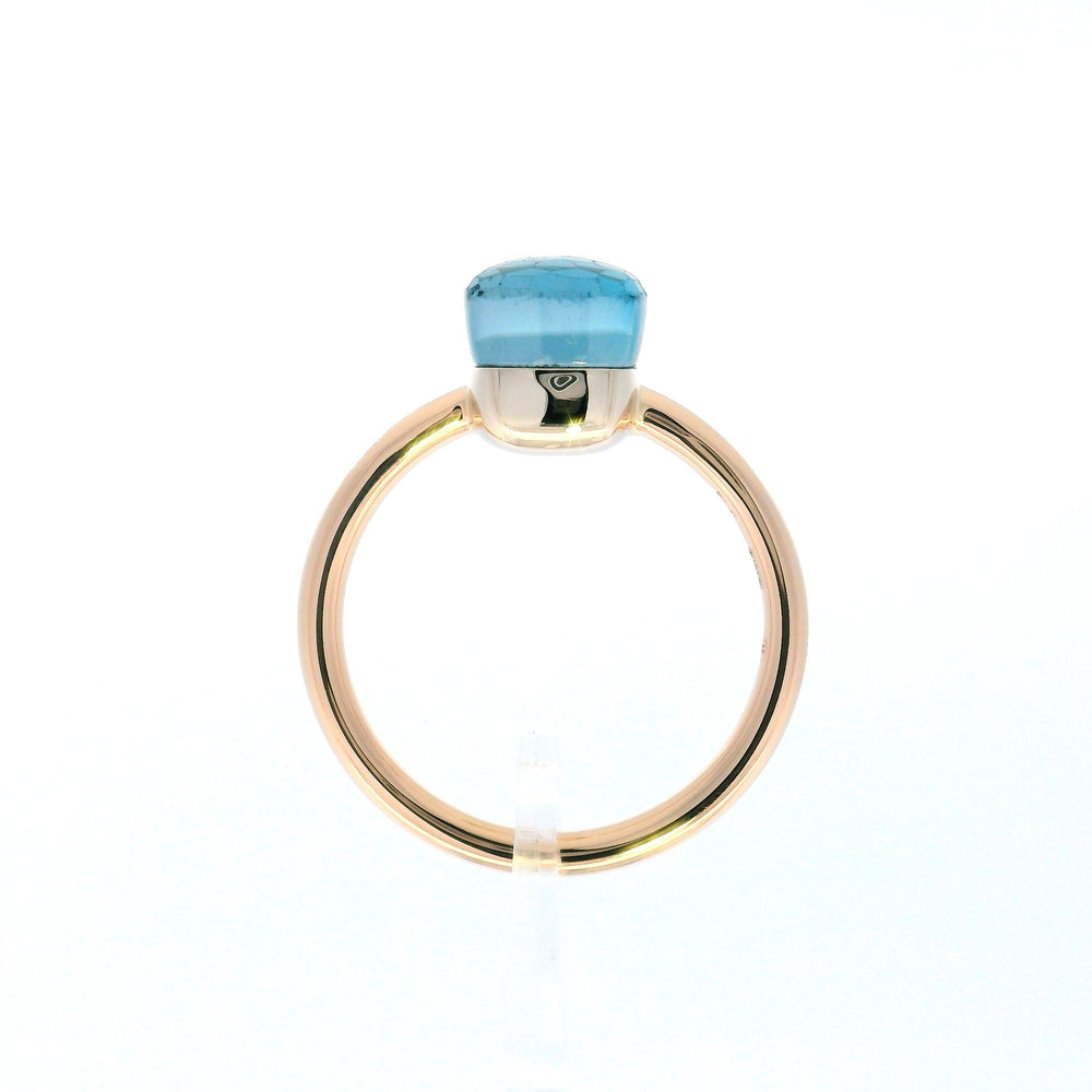 Pomellato Nudo Gele Ring, Signature London Blue Cushion Cut in 18k