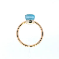 Pomellato Nudo Gele Ring, Signature London Blue Cushion Cut in 18k