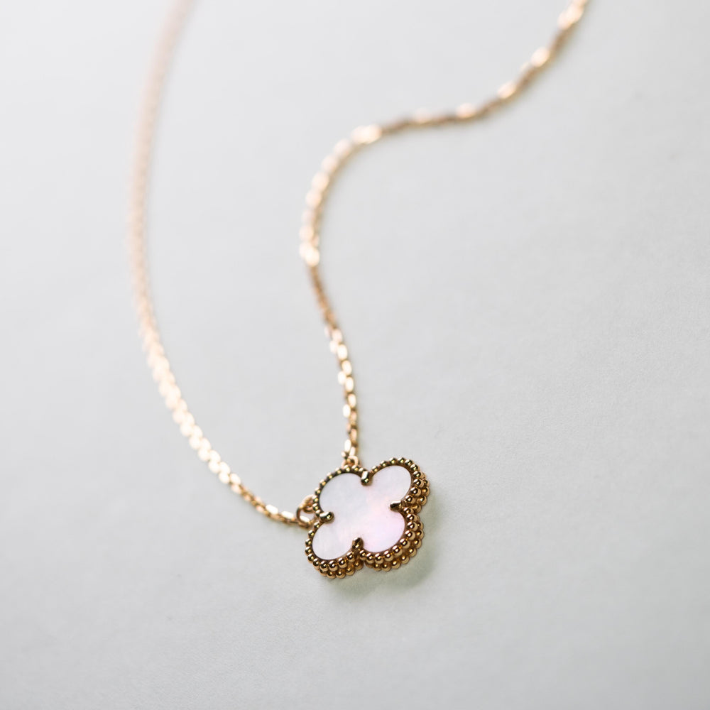 Van Cleef & Arpel MOP Alhambra Motif Necklace
