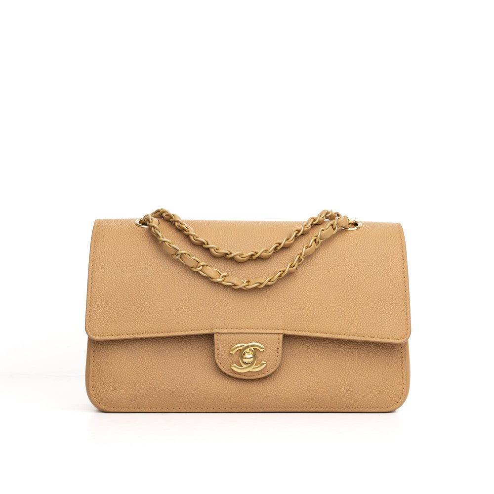 Chanel Beige Caviar Crossbody Bag Suede inside