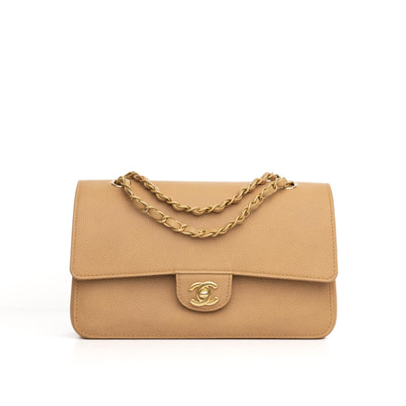 Chanel Beige Caviar Crossbody Bag Suede inside